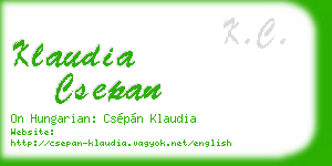 klaudia csepan business card
