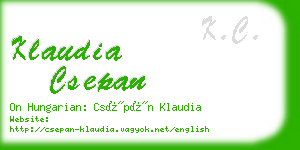 klaudia csepan business card